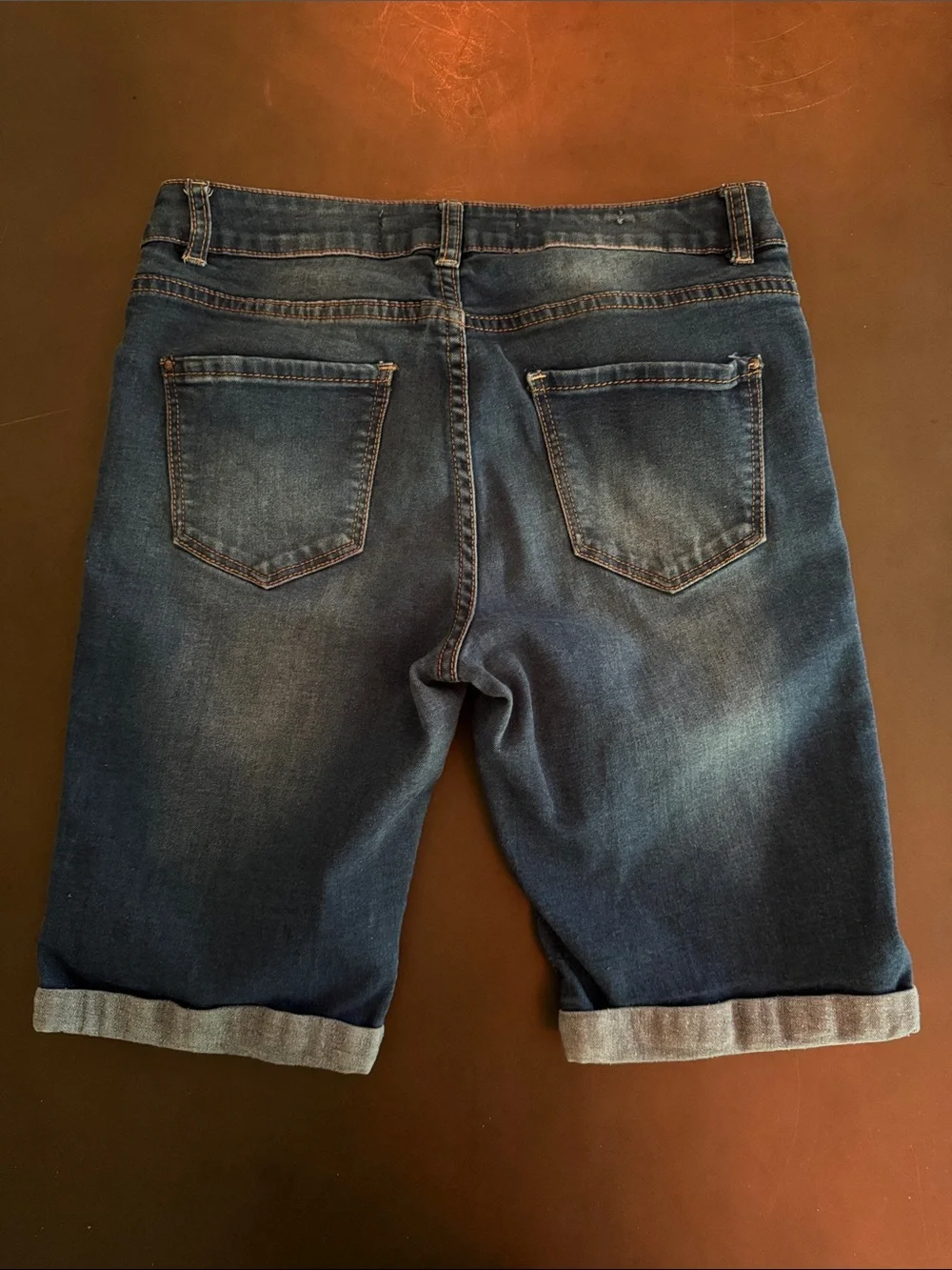 Dark Blue Denim Jean Shorts